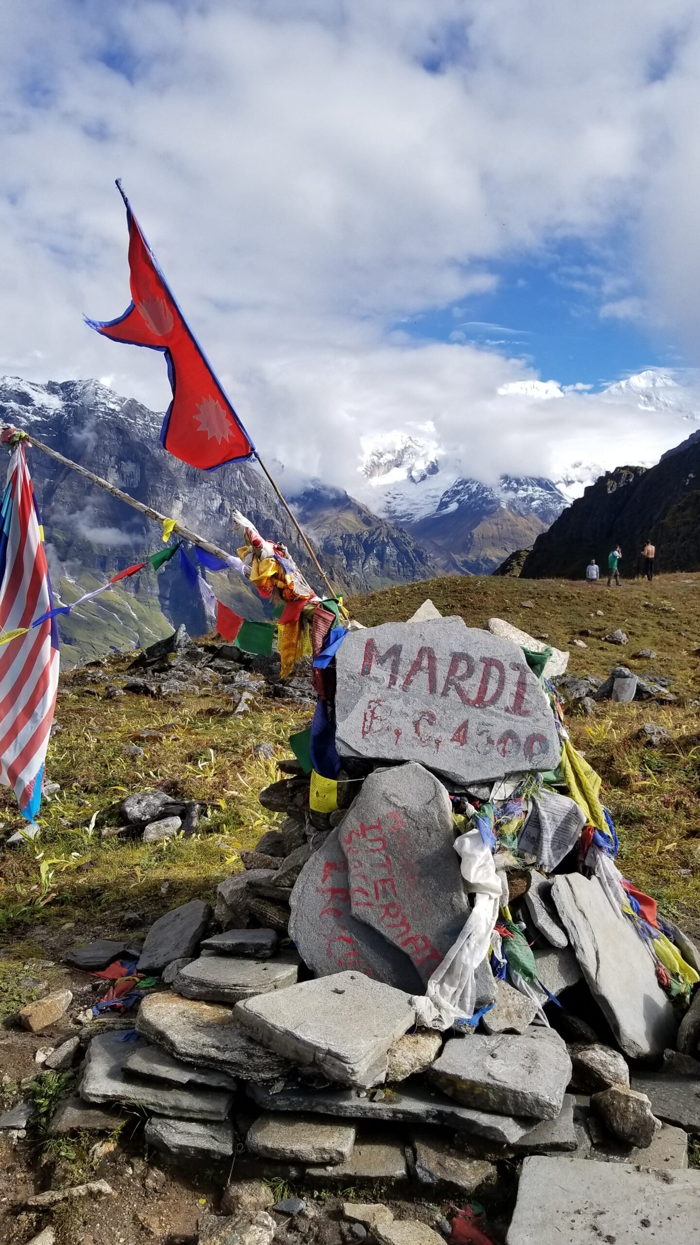 Morning mountain views on Mardi Himal Trek