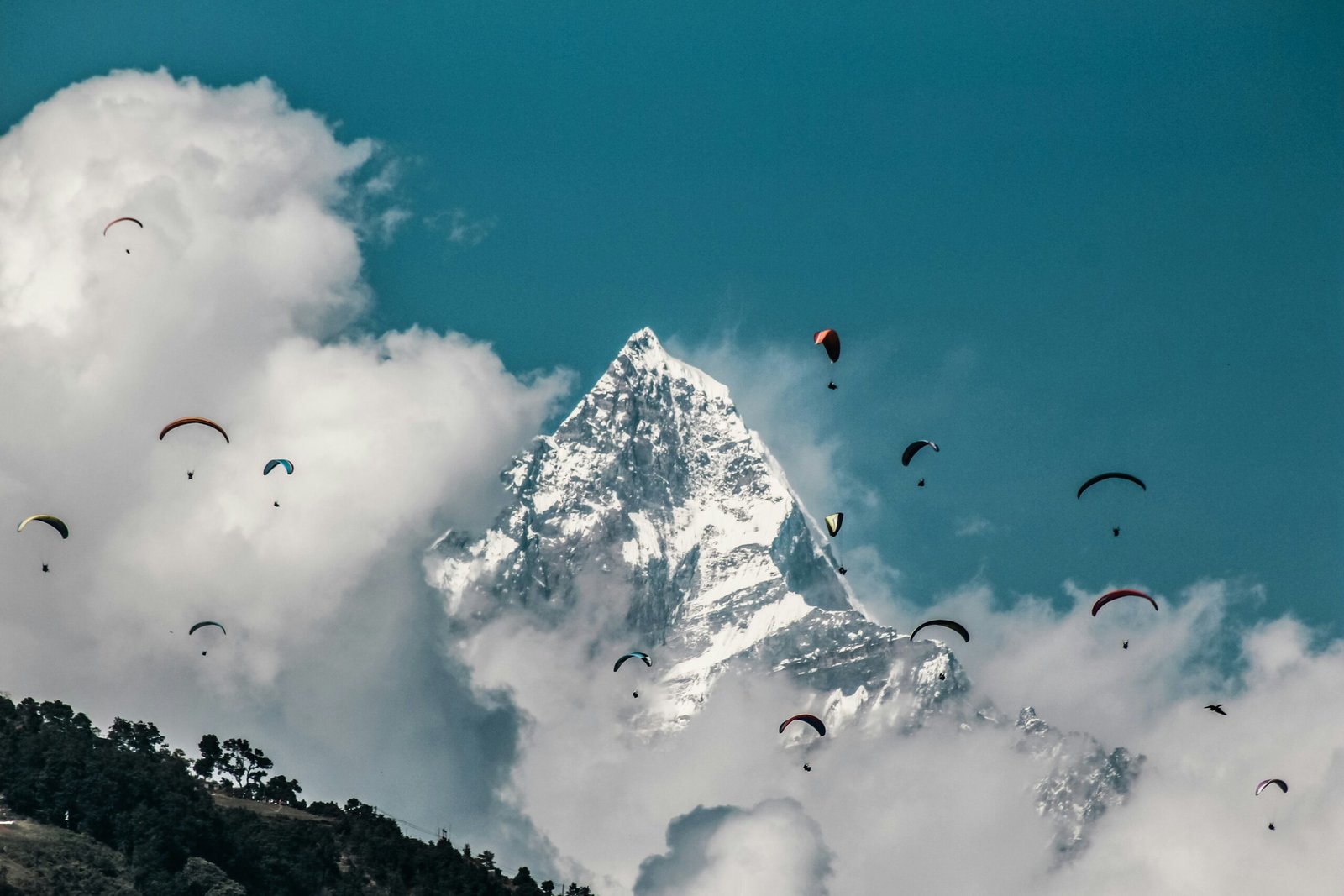 Himalayan mountain views from Pokhara